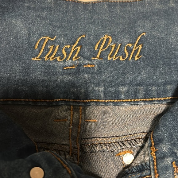 Tush Push High Waist Blue Denim Capris Jeans - Picture 8 of 11